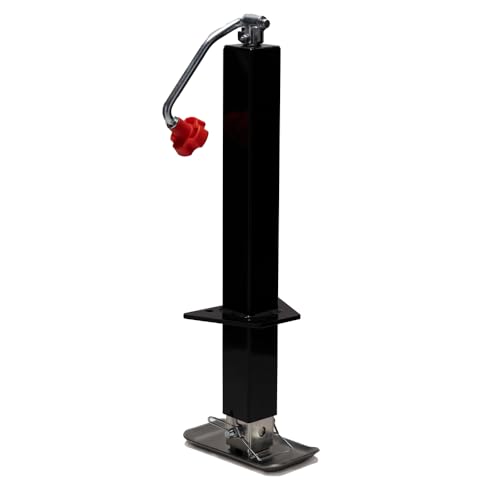 Top-Wind Trailer Jack with a Adjustable Drop Leg | 3000lb Lift Capacity | 5000lb Load Capacity | A-Frame Mount | 7.9