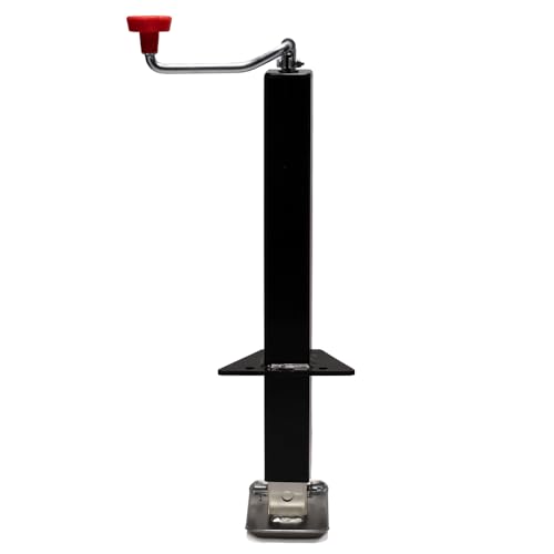 Top-Wind Trailer Jack with a Adjustable Drop Leg | 3000lb Lift Capacity | 5000lb Load Capacity | A-Frame Mount | 7.9