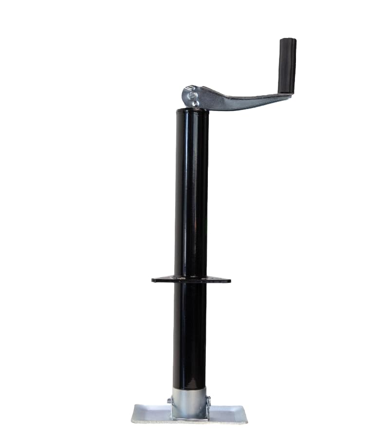 Top-Wind Trailer Jack with a Rectangular Footpad | 5000lb Capacity A-Frame | Great for Trailers, Boats, Campers, & More | BJ-5000TW-1 / RFP