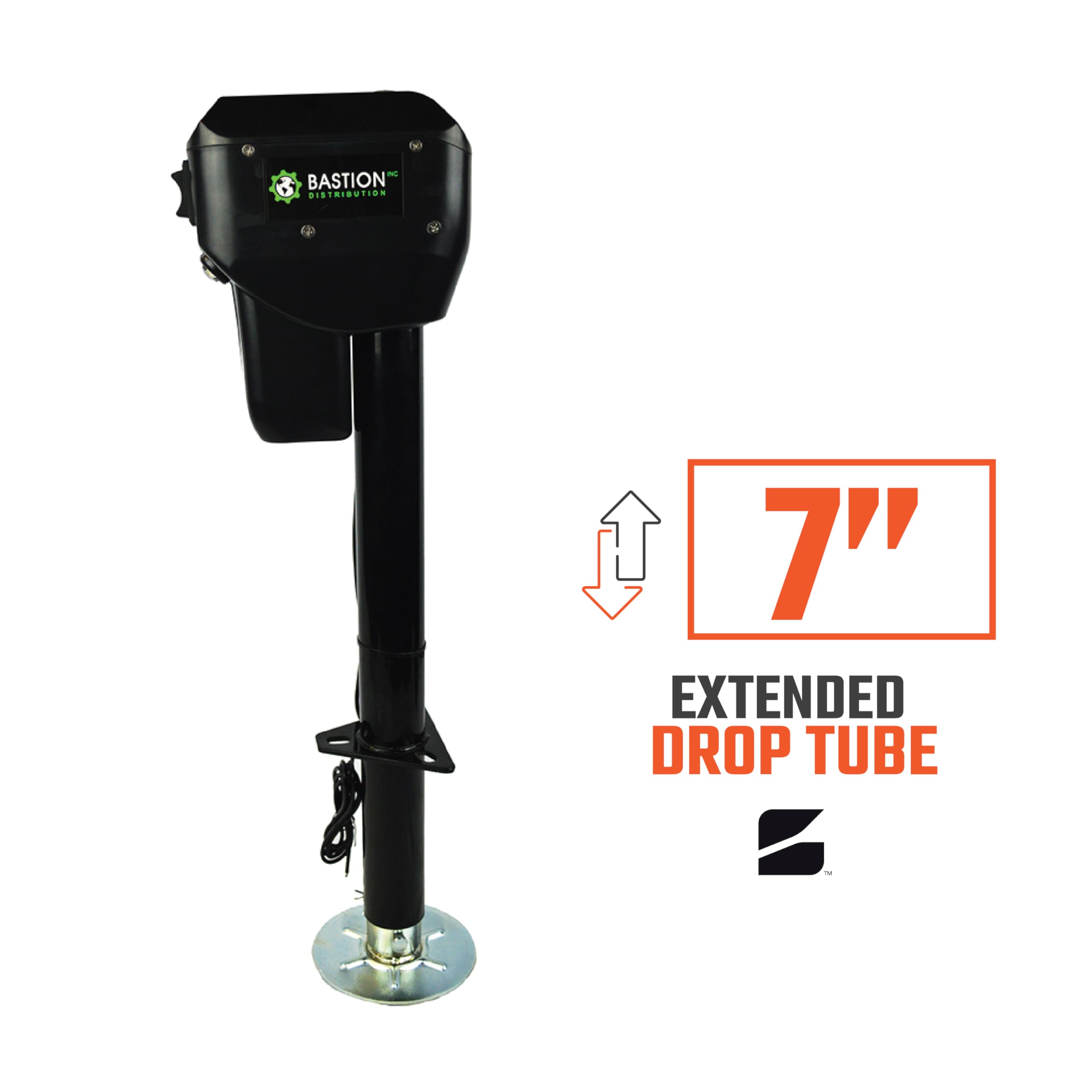 Premier Electric Power Tongue Jack | 3500lb Capacity | 12V | LED Light | Electric/Manual | For Trailers, Campers, Boats, RVs & More