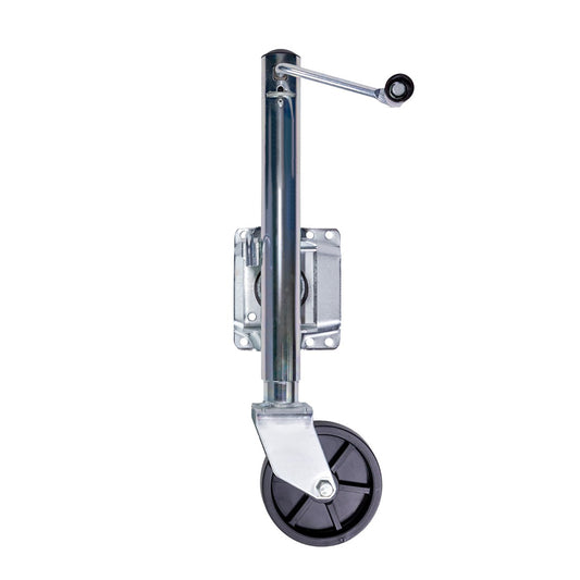 Marine Trailer Jack | Side-Wind | Heavy-Duty Swivel Mount | 6-Inch Wheel | Stainless Steel | Chrome Finish | 1000lb Capacity | BD-1000SW-SM