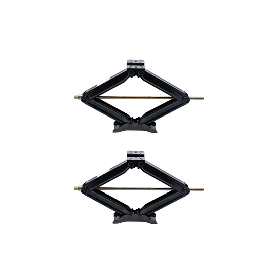 Two 24" Scissor Jacks and Crank Handle with 5000lb Capacity | BJ-5000MSJ24